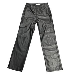 TGLA Women's Black Vegan Leather Pants Size 7/28